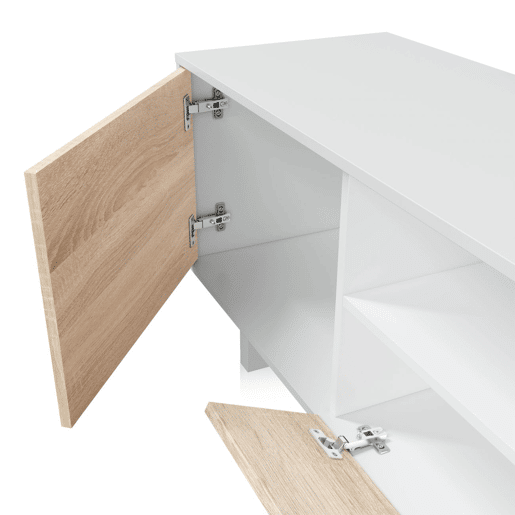 Mobiliário de sala de jantar Belus Branco brilhante - Carvalho canadiano 200104,8+95,2 x 4634,7 x 41  28,2  21 cm