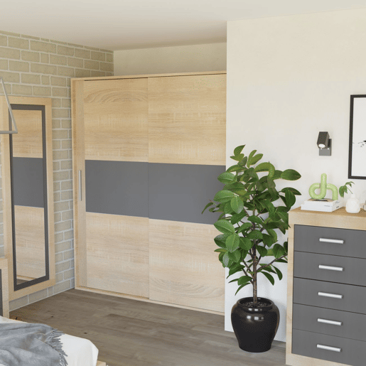 Chiffonier Lara Cambria - Grafite 60 x 106,5 x 39,6 cm