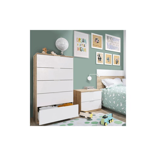 Cómoda Luca Artik White (Branco mate) - Carvalho canadiano 60 x 110 x 40 cm Cómoda Luca Artik White (Branco mate) - Carvalho canadiano 60 x 110 x 40 cm
