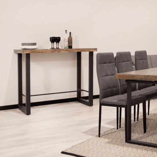 Mesa alta Loft Carvalho boreal - Preto 120 x 100 x 70cm cm