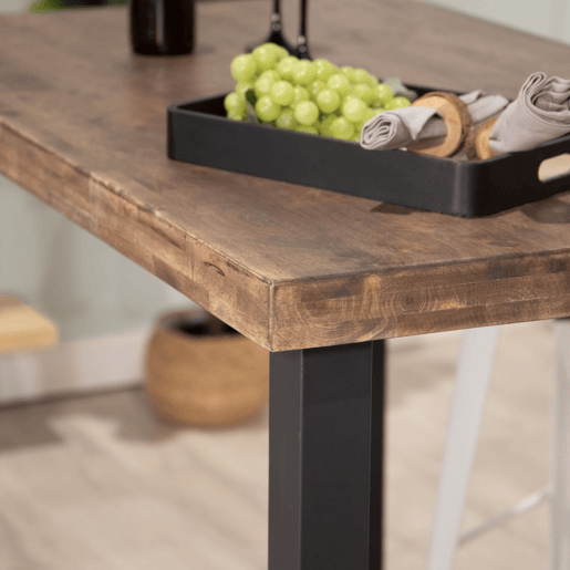 Mesa alta Loft Carvalho boreal - Preto 120 x 100 x 70cm cm