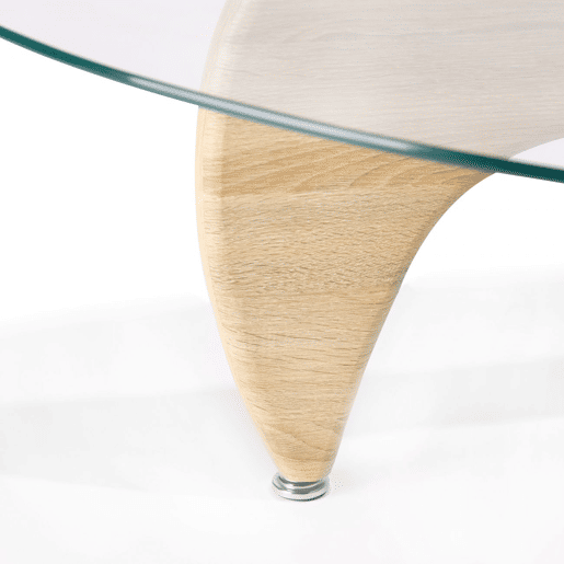 Mesa de centro Leyna Vidro transparente - Madeira clara 110 x 40 x 70cm cm