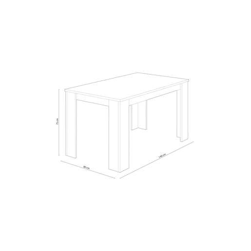 Mesa de jantar Berta 140 Branco 140 x 75 x 80 cm