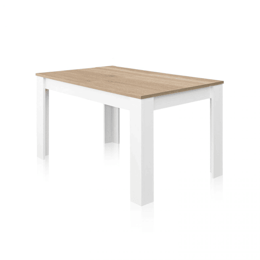 Mesa de jantar extensível Kendra 140 Artik White (Branco mate) - Carvalho canadiano 140u2013190 x 78 x 90cm cm