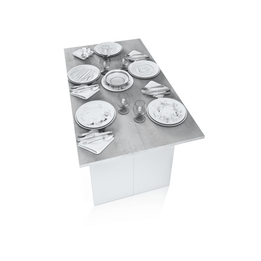 Mesa de consola extensÃvel Tavolo Blanco Artik (Blanco Mate) - Gris Cemento 120 x 77u201373,5 x 70u201335cm cm Mesa de consola extensÃvel Tavolo Blanco Artik (Blanco Mate) - Gris Cemento 120 x 77u201373,5 x 70u201335cm cm