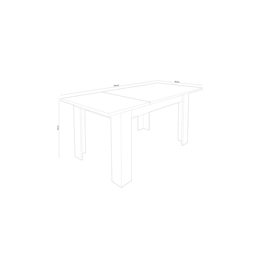Mesa de jantar extensível Corfu Branco 138 x 76 x 88 cm
