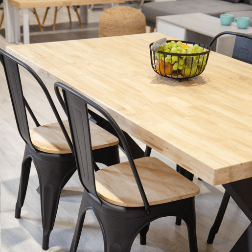 Mesa de jantar X-Loft 160 Carvalho selvagem - Preto 160x90 cm