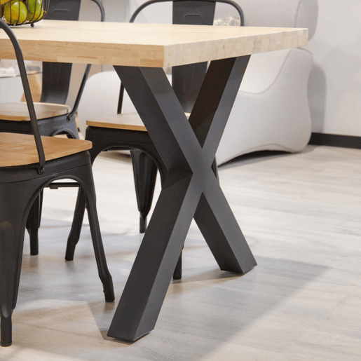 Mesa de jantar X-Loft 160 Carvalho selvagem - Preto 160x90 cm