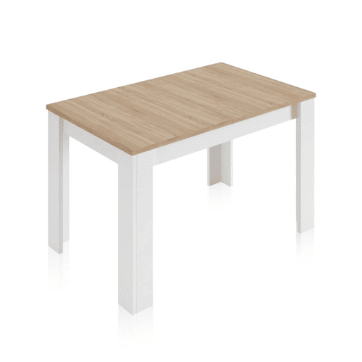 Mesa de jantar extensível Kendra 123 Artik White (Branco mate) - Carvalho canadiano 123u2013173 x 78 x 75cm cm