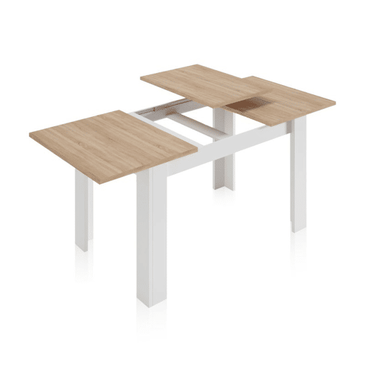 Mesa de jantar extensível Kendra 123 Artik White (Branco mate) - Carvalho canadiano 123u2013173 x 78 x 75cm cm