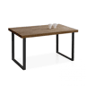 Mesa de jantar Natural Carvalho boreal - Preto 140x80 cm