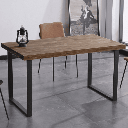 Mesa de jantar Natural Carvalho boreal - Preto 140x80 cm Mesa de jantar Natural Carvalho boreal - Preto 140x80 cm