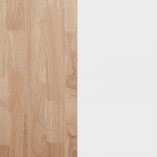 Mesa de jantar Loft 160 Carvalho selvagem - Branco 160x100 cm