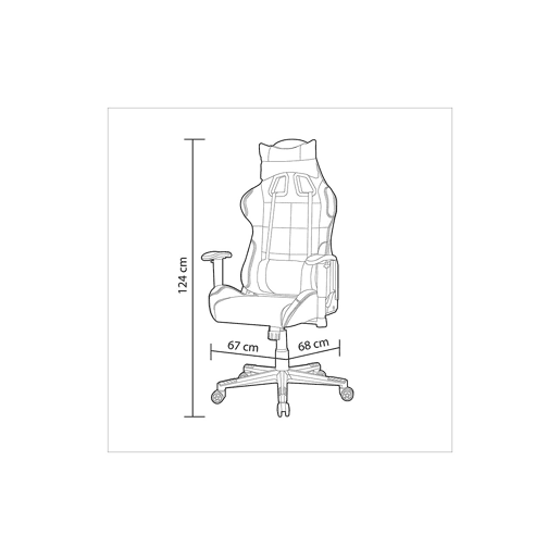 Cadeira de jogos Silverstone Preto - Vermelho Silverstone 67 x 124 x 68 cm