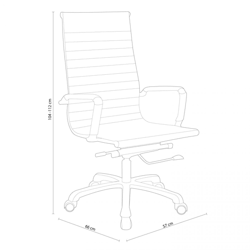 Cadeira de escritório Boss Preto 57 x 104u2013112 x 66 cm