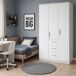 Armario Ward 3 puertas Armario Ward 3 puertas Blanco