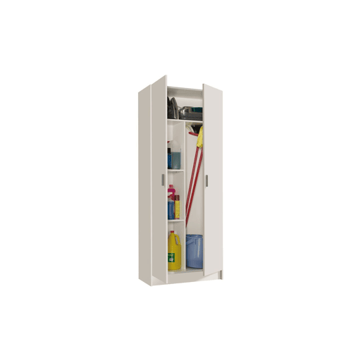Armário multiusos 2 portas 3 zonas Branco 73 x 180 x 37cm cm Armário multiusos 2 portas 3 zonas Branco 73 x 180 x 37cm cm