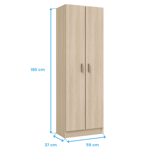 Armário polivalente 1 coluna XL Roble 58.5cm de ancho cm Armário polivalente 1 coluna XL Roble 58.5cm de ancho cm