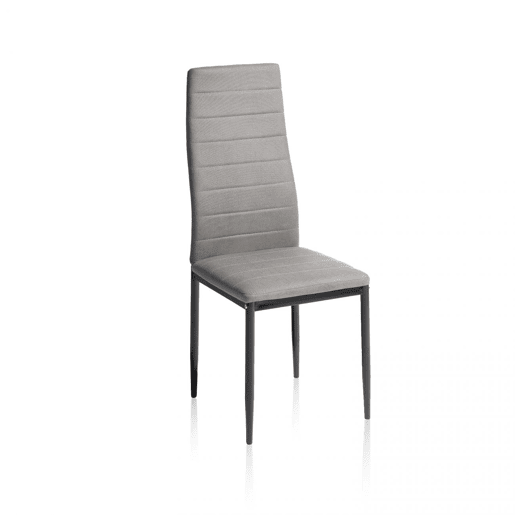 Conjunto de 6 cadeiras de jantar Yuri Cinzento escuro - Preto 39 x 97 x 38 cm