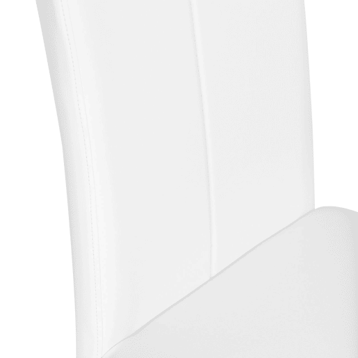 Conjunto de 4 cadeiras de jantar em pele Smile Branco 44,9 x 100 x 38 cm