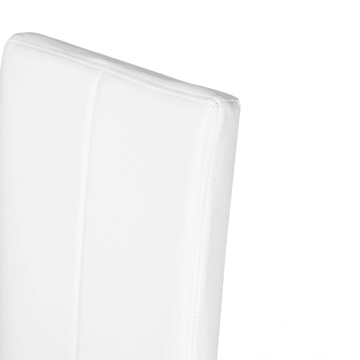 Conjunto de 4 cadeiras de jantar em pele Smile Branco 44,9 x 100 x 38 cm