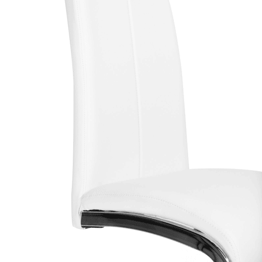 Conjunto de 4 cadeiras de jantar em pele Smile Branco 44,9 x 100 x 38 cm