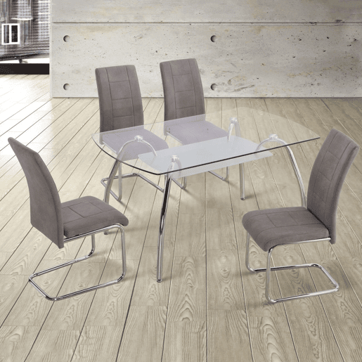 Conjunto de 4 cadeiras de jantar San Cinzento Marengo San 44 x 100 x 61cm cm