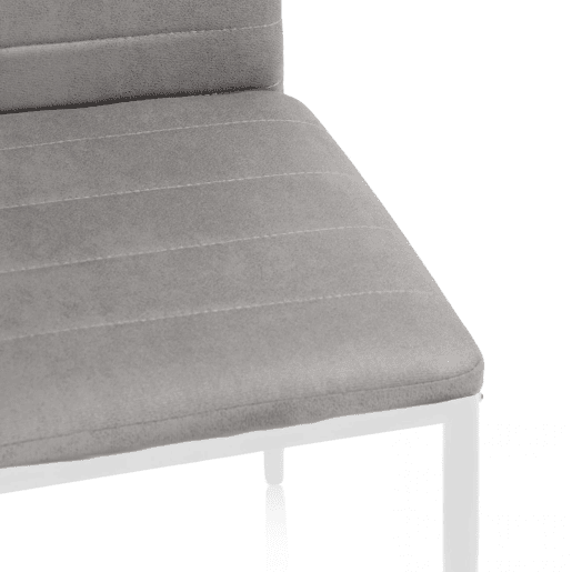 Conjunto de 6 cadeiras de jantar Yuri Cinzento-escuro-branco 39 x 97 x 38 cm