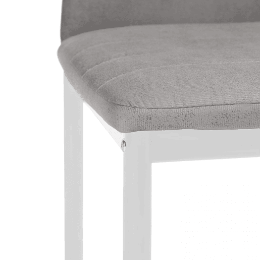 Conjunto de 6 cadeiras de jantar Yuri Cinzento-escuro-branco 39 x 97 x 38 cm