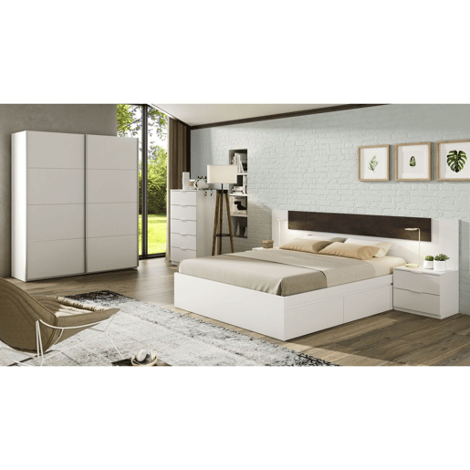 Cama Kendra Artik White (Branco mate) 156 x 37 x 196 cm