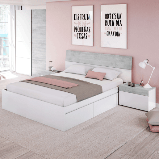 Cama Kendra Artik White (Branco mate) 156 x 37 x 196 cm