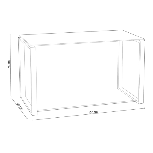 Secretária Benetto XL Metal cromado 120 x 74 x 60 cm Secretária Benetto XL Metal cromado 120 x 74 x 60 cm