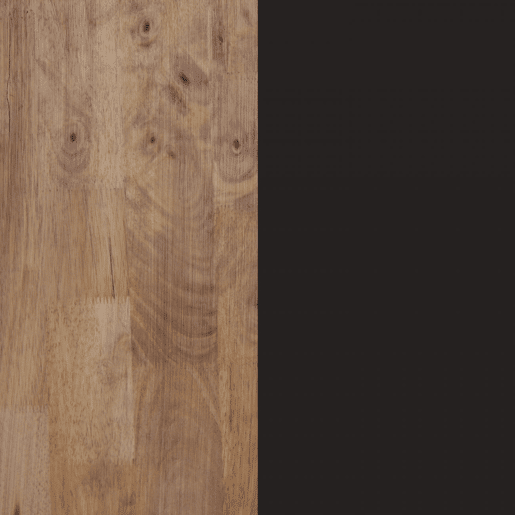 Mesa de estudo natural Carvalho boreal - Preto 120 cm