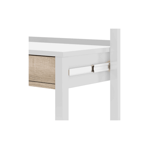 Secretária extensível Mesa Artik White (Branco mate) - Carvalho canadiano 98,5 x 87,5 x 36u201366 cm Secretária extensível Mesa Artik White (Branco mate) - Carvalho canadiano 98,5 x 87,5 x 36u201366 cm