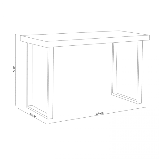 Mesa de estudo natural Carvalho selvagem - Branco 120 cm Mesa de estudo natural Carvalho selvagem - Branco 120 cm