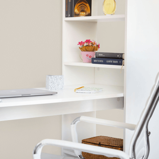 Mesa de estudo Qanik com prateleiras Branco 120,5 x 140 x 49,5 cm