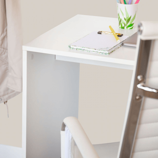 Mesa de estudo Qanik com prateleiras Branco 120,5 x 140 x 49,5 cm