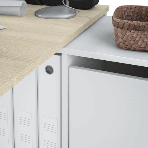 Mesa de escrita Adapta XL Artik White (Branco mate) - Carvalho canadiano 136203 x 74 x 66  139 cm