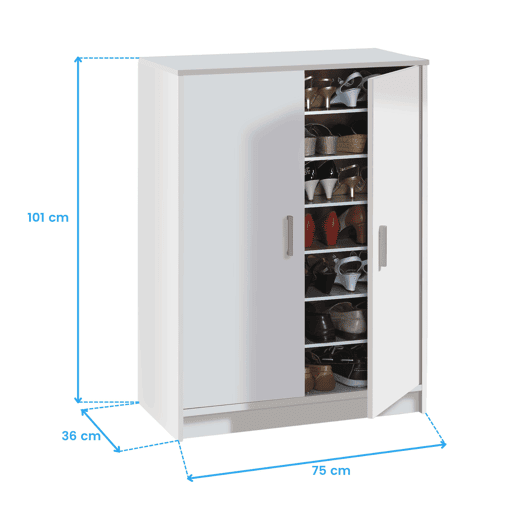 Sapateira Basic Wide Branco 75 x 101 x 36 cm Sapateira Basic Wide Branco 75 x 101 x 36 cm