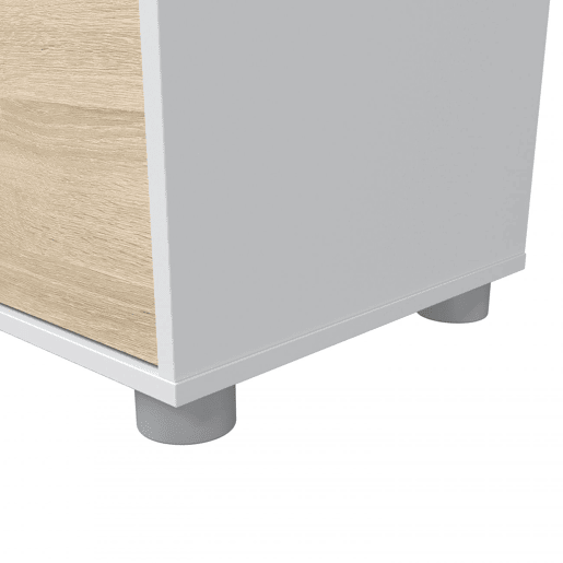 Mobiliário de sala de estar Alida Artik White (Branco mate) - Carvalho canadiano 200 x 43 x 40,7 cm
