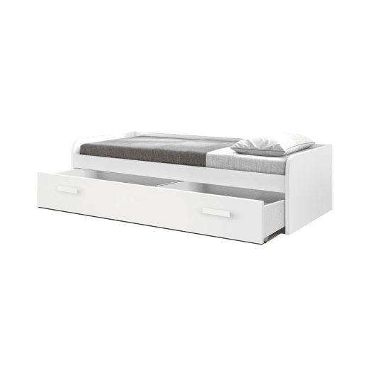 Cama com gavetão - 90 Cm - Venprodin - 54X201X98Cm - Branco