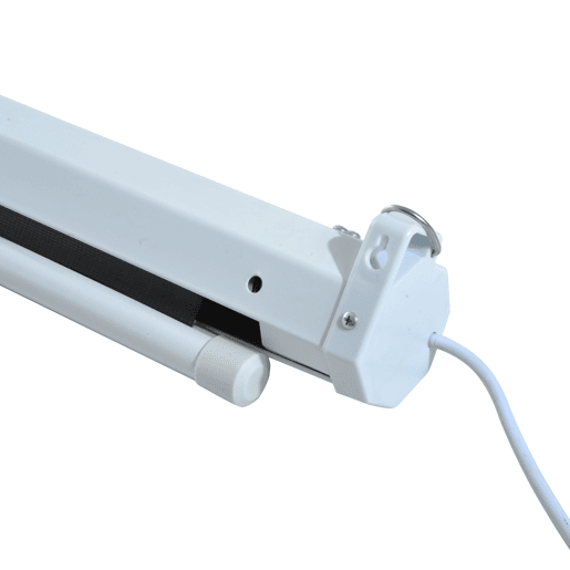 HOMCOM Ecrã de Projeção Elétrico 84 Polegadas Portátil Formato 4:3 com Comando à Distância Tela de Projeção para Interior e Exterior Eventos Desportivos 171x130 cm Branco