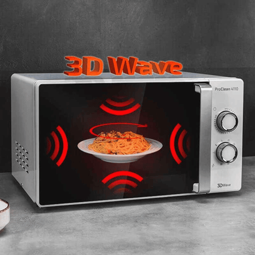 Cecotec Micro-ondas de 23 litros de capacidade com grill, revestimento Ready2Clean e tecnologia 3DWave.