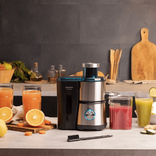 Cecotec Liquidificador orbital compacto de 400 W com disco revestido de titânio preto.