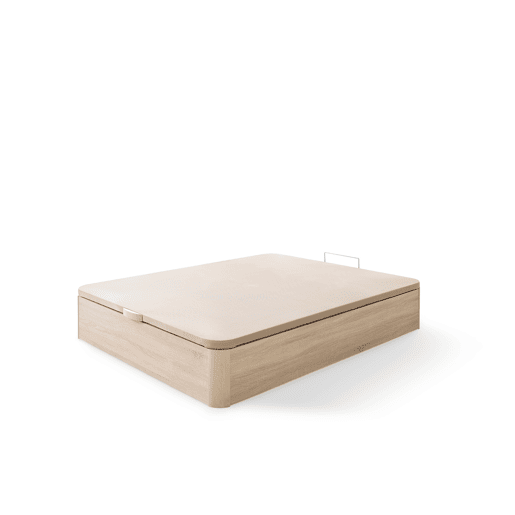 Canapé de madeira com sapateira dobrável 150x200 Branco
