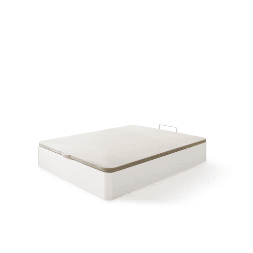 Canapé com Sapateira de Madeira Dobrável 135x190 Grande Capacidade Branco