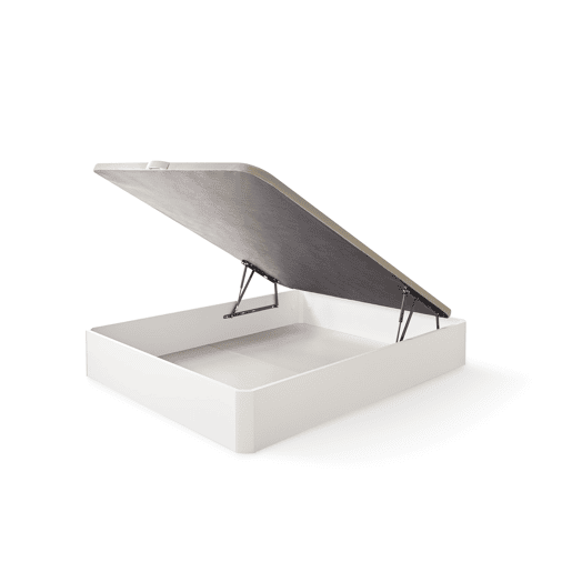 Estela Sofá de arrumação dobrável em madeira 150x190 Altura fechada 35cm Branco Matris