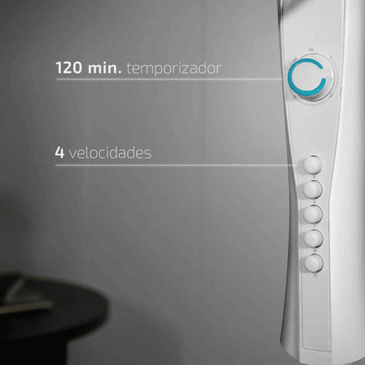 Cecotec Ventoinha de pé de 16u2019u2019 com 50 W e temporizador, 4 velocidades, oscilação, silenciosa, altura ajustável, 5 pás e máxima segurança.