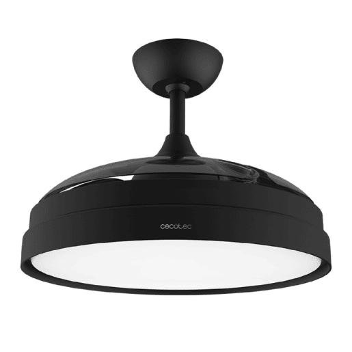 Cecotec Ventoinha de teto com pás retrácteis e acabamento branco, iluminação LED com 3 intensidades e 42 de diâmetro. Temporizador 8H, função Inverno-Verão, controlo remoto e 3 pás. Cecotec Ventoinha de teto com pás retrácteis e acabamento branco, iluminação LED com 3 intensidades e 42 de diâmetro. Temporizador 8H, função Inverno-Verão, controlo remoto e 3 pás.