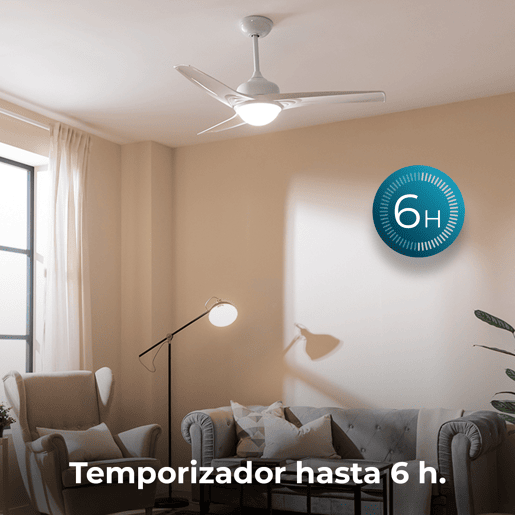 Cecotec Ventoinha de teto de 52u2019u2019 com 3 pás, 60 W, candeeiro LED e função verãoinverno. Cecotec Ventoinha de teto de 52u2019u2019 com 3 pás, 60 W, candeeiro LED e função verãoinverno.
